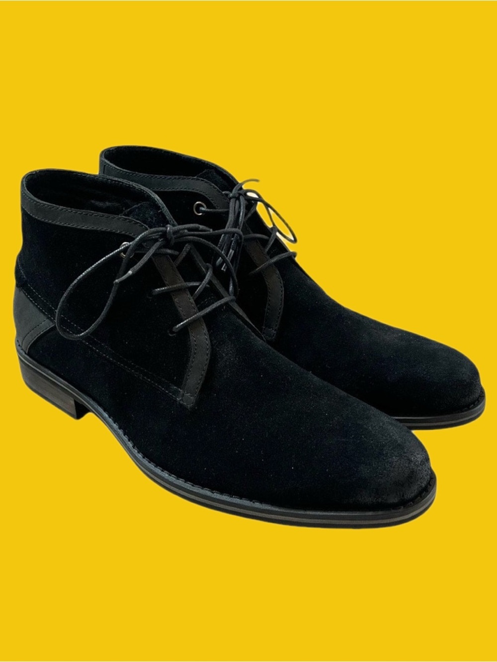 Joe’s Jeans Black Suede Chukka Boots Men’s Size 10.5 Lace-Up Ankle Boots